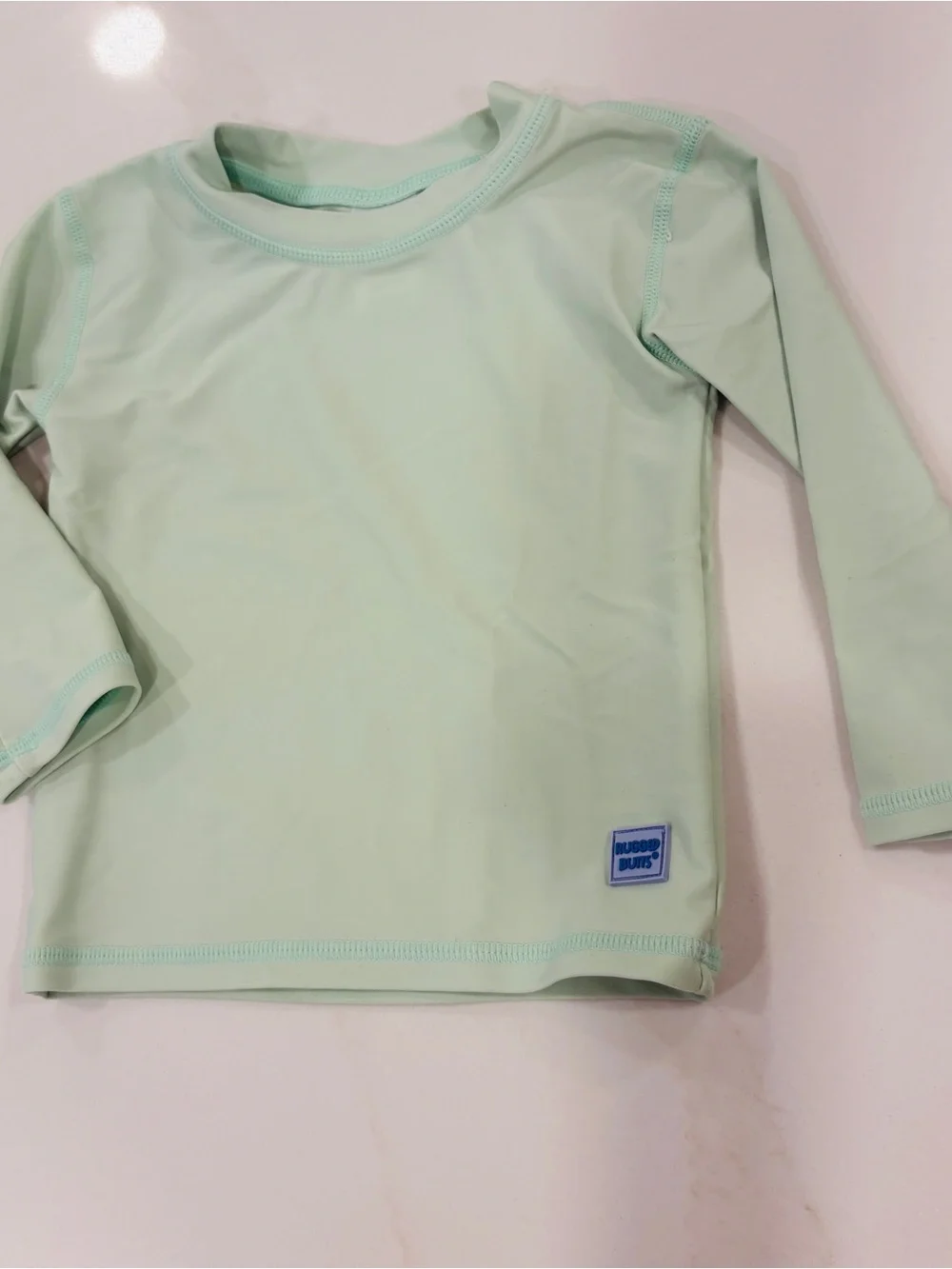 Rugged Butts Kids Long Sleeve Rash Guard - Mint Green